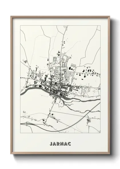 Une affiche de carte sur Jarnac