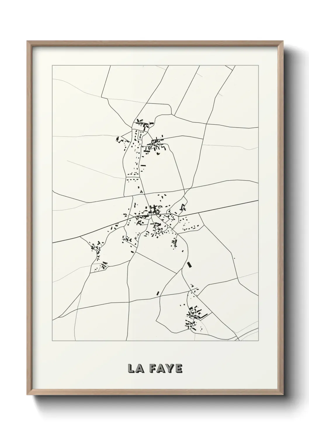 Un poster carte La Faye