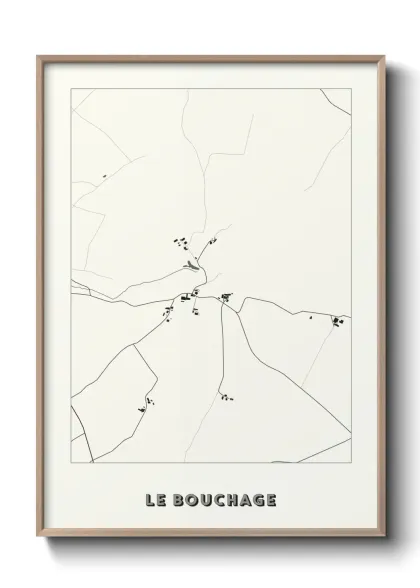 Une affiche de carte sur Le Bouchage