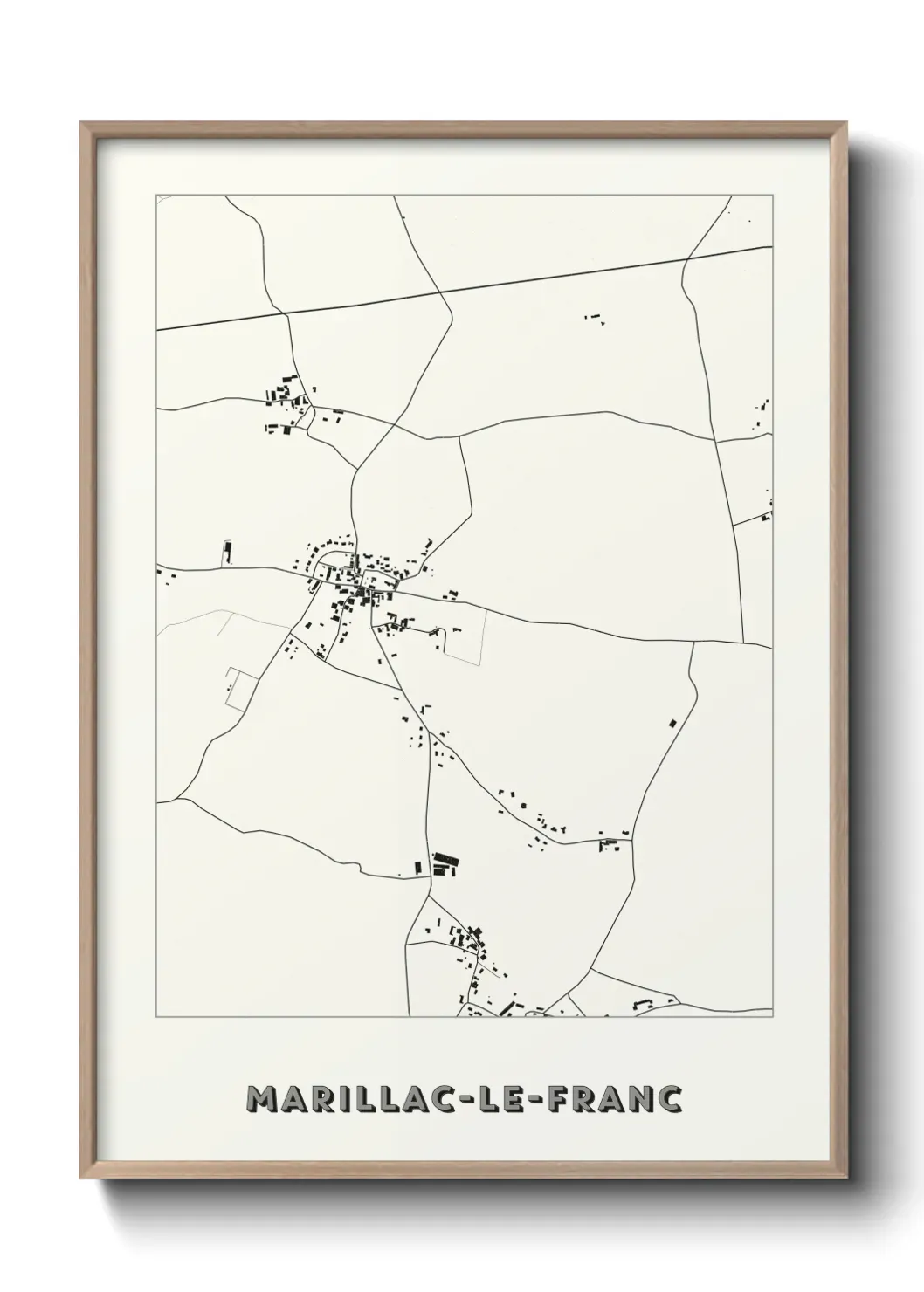 Un poster carteMarillac-le-Franc