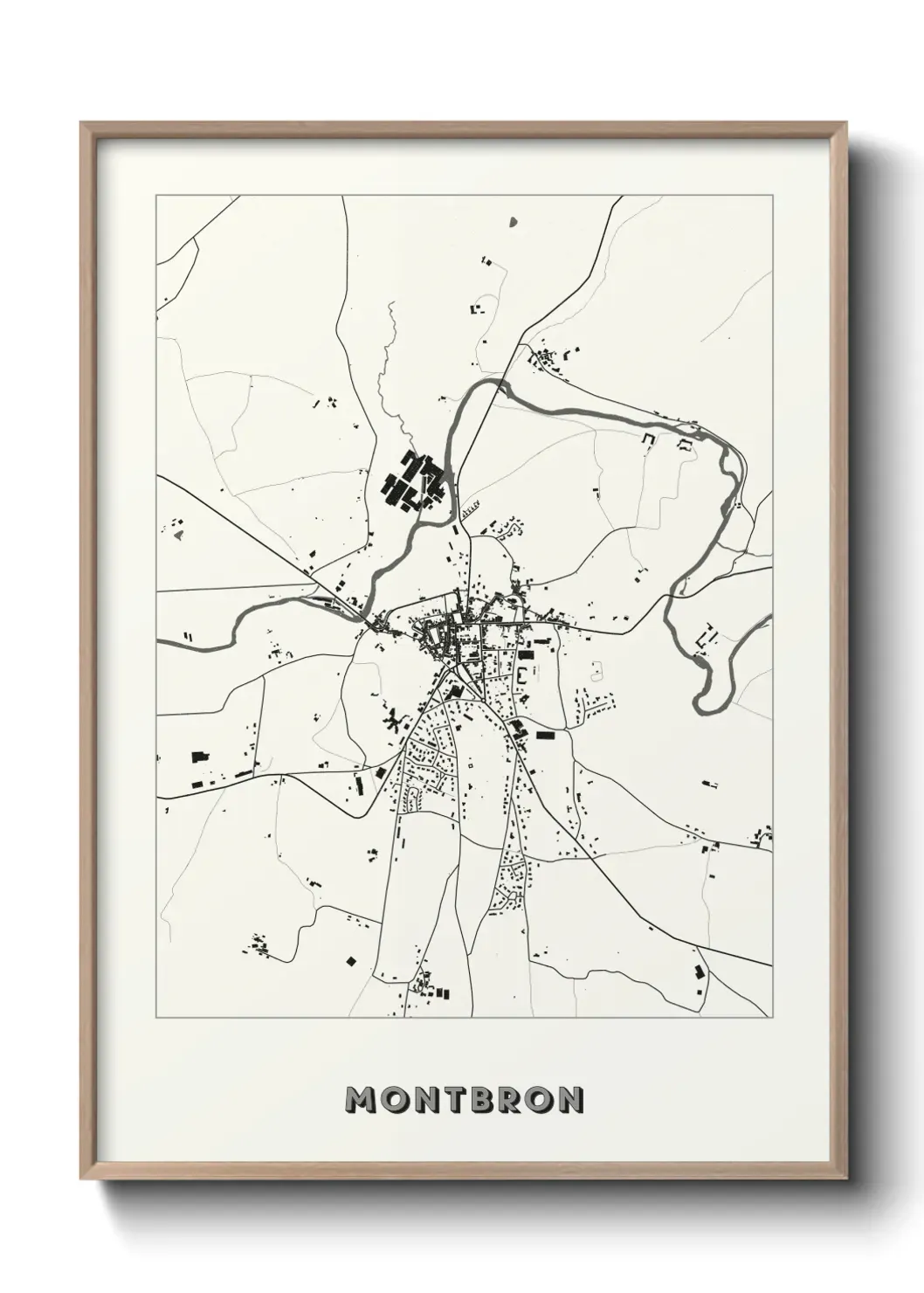 Un poster carte Montbron