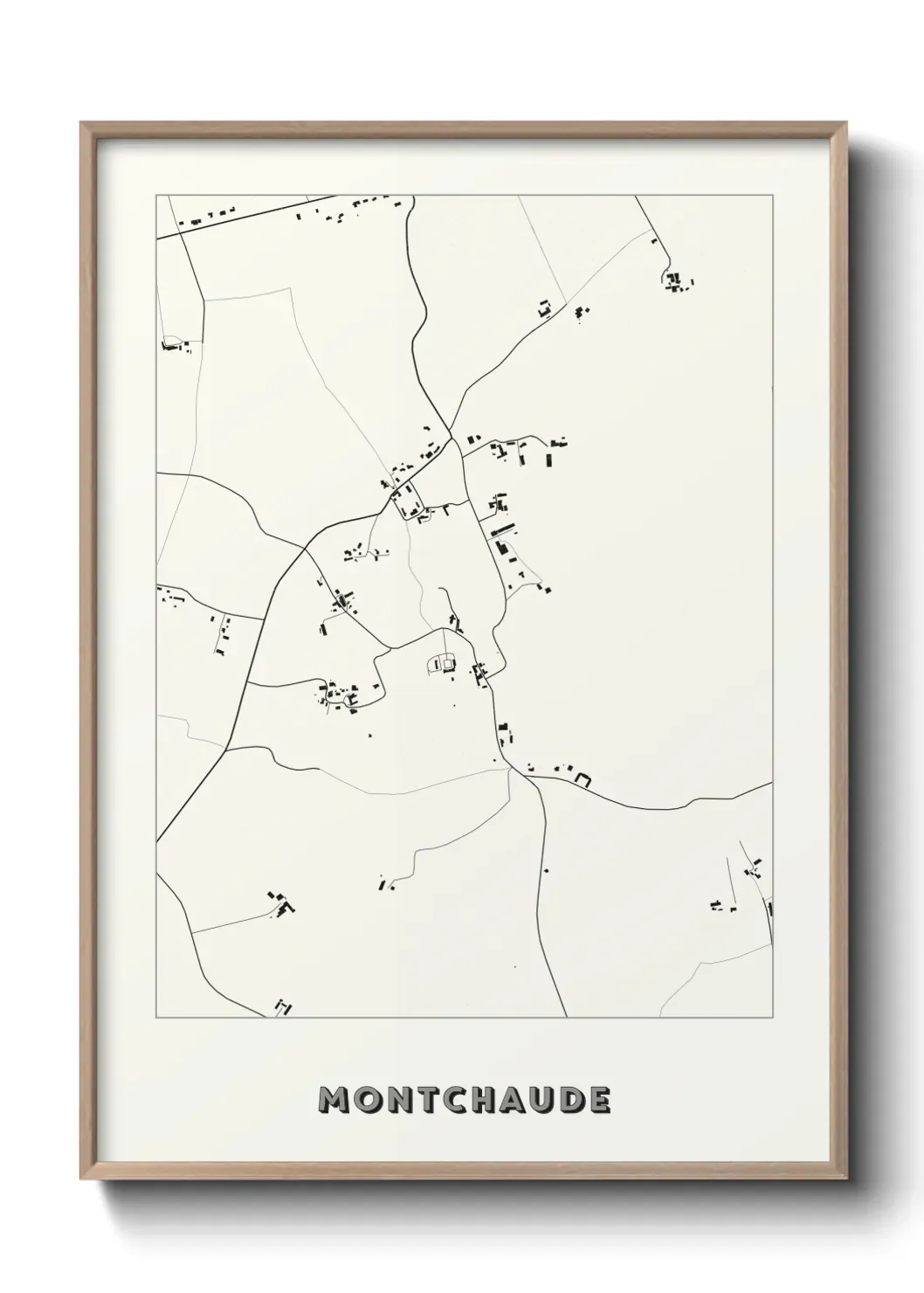 Un poster carte Montchaude