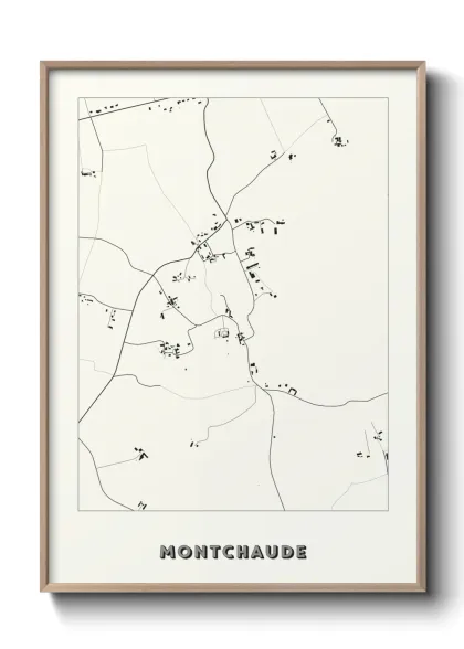 Une affiche de carte sur Montchaude