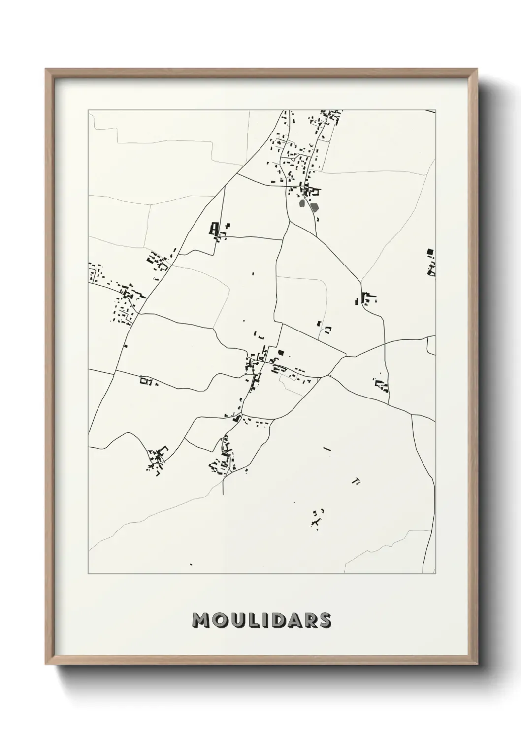 Un poster carte Moulidars