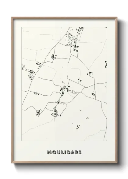 Une affiche de carte sur Moulidars