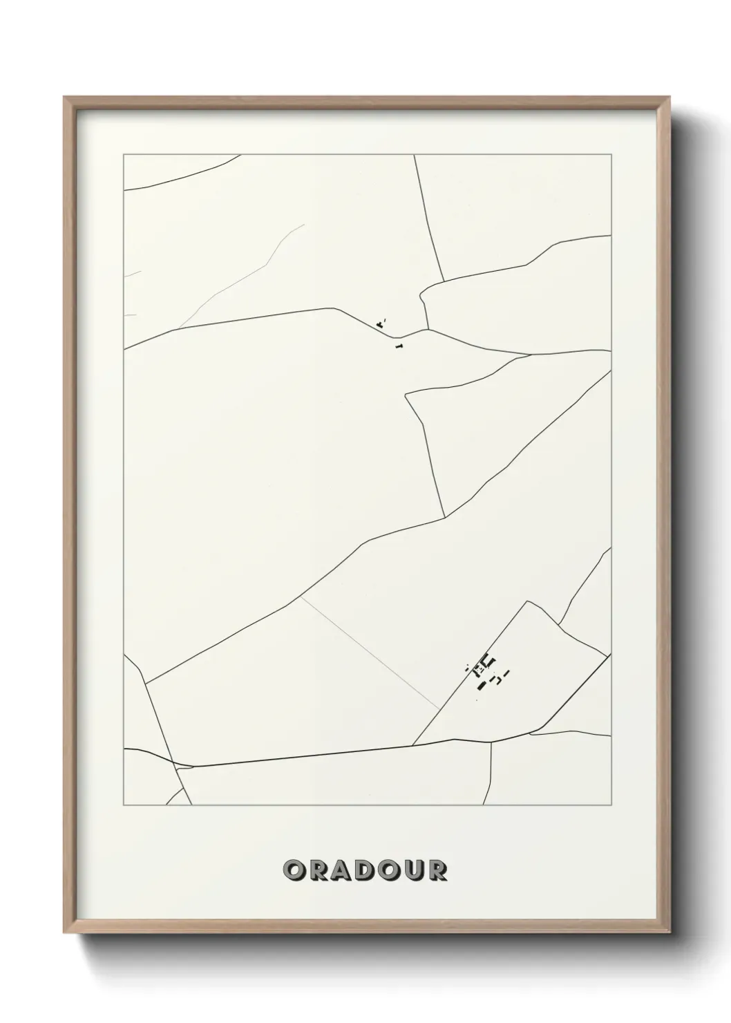 Un poster carte Oradour