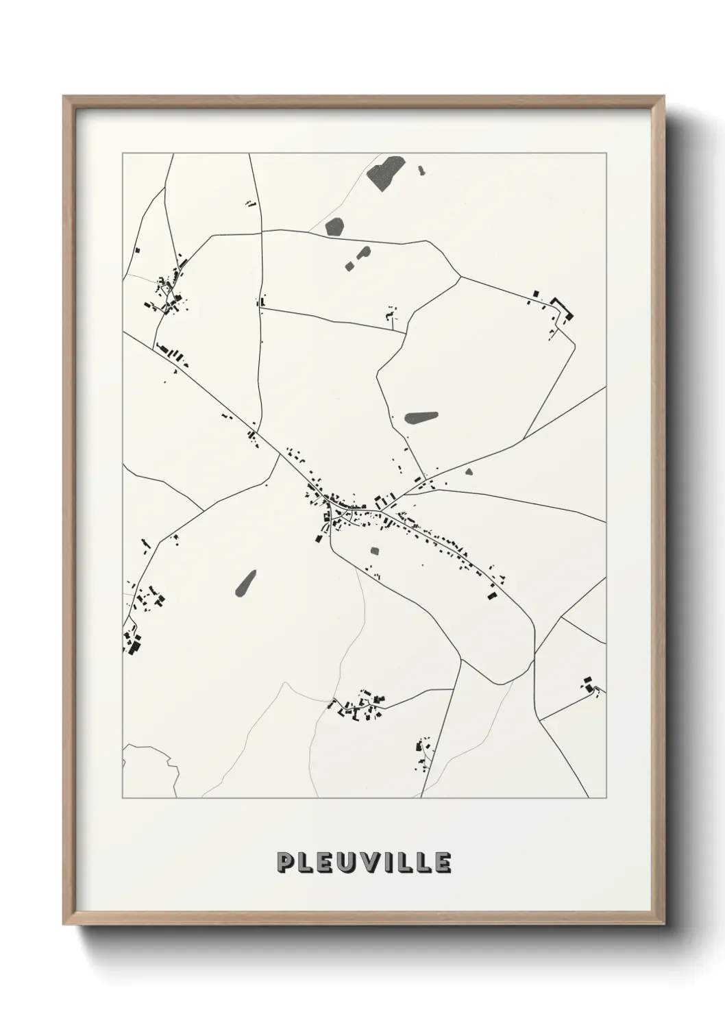 Un poster carte Pleuville