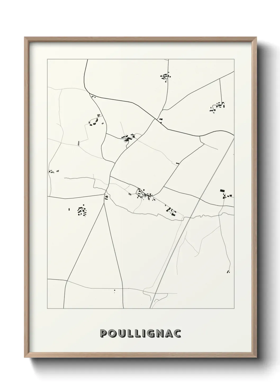 Un poster carte Poullignac