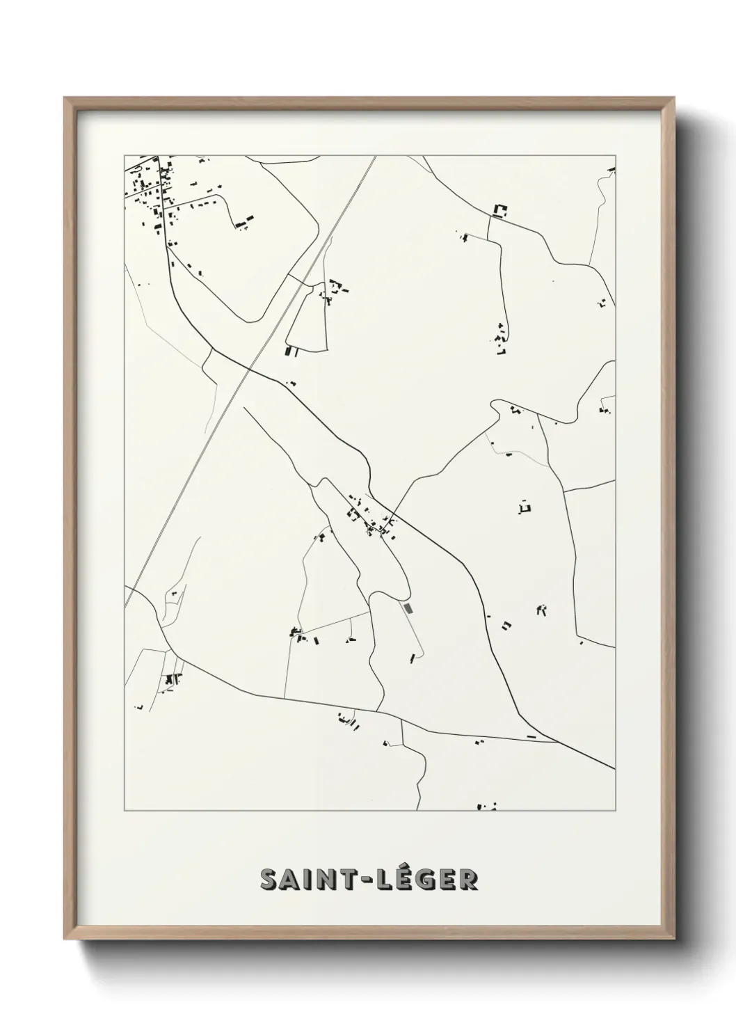 Un poster carte Saint-Léger