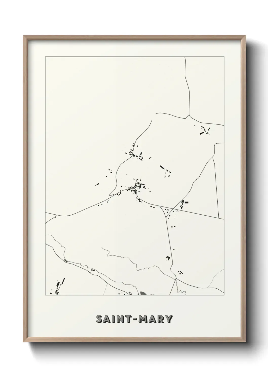 Un poster carte Saint-Mary