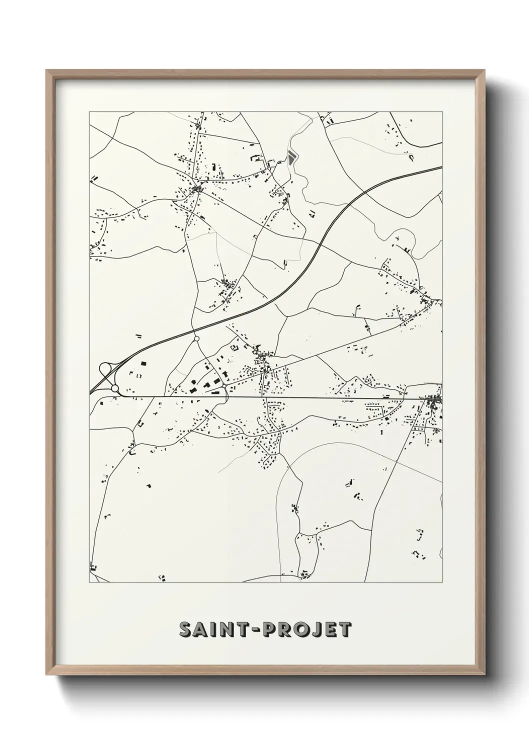 Un poster carte Saint-Projet
