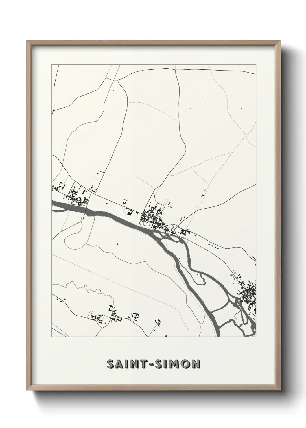 Un poster carte Saint-Simon