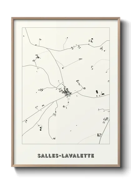Une affiche de carte sur Salles-Lavalette
