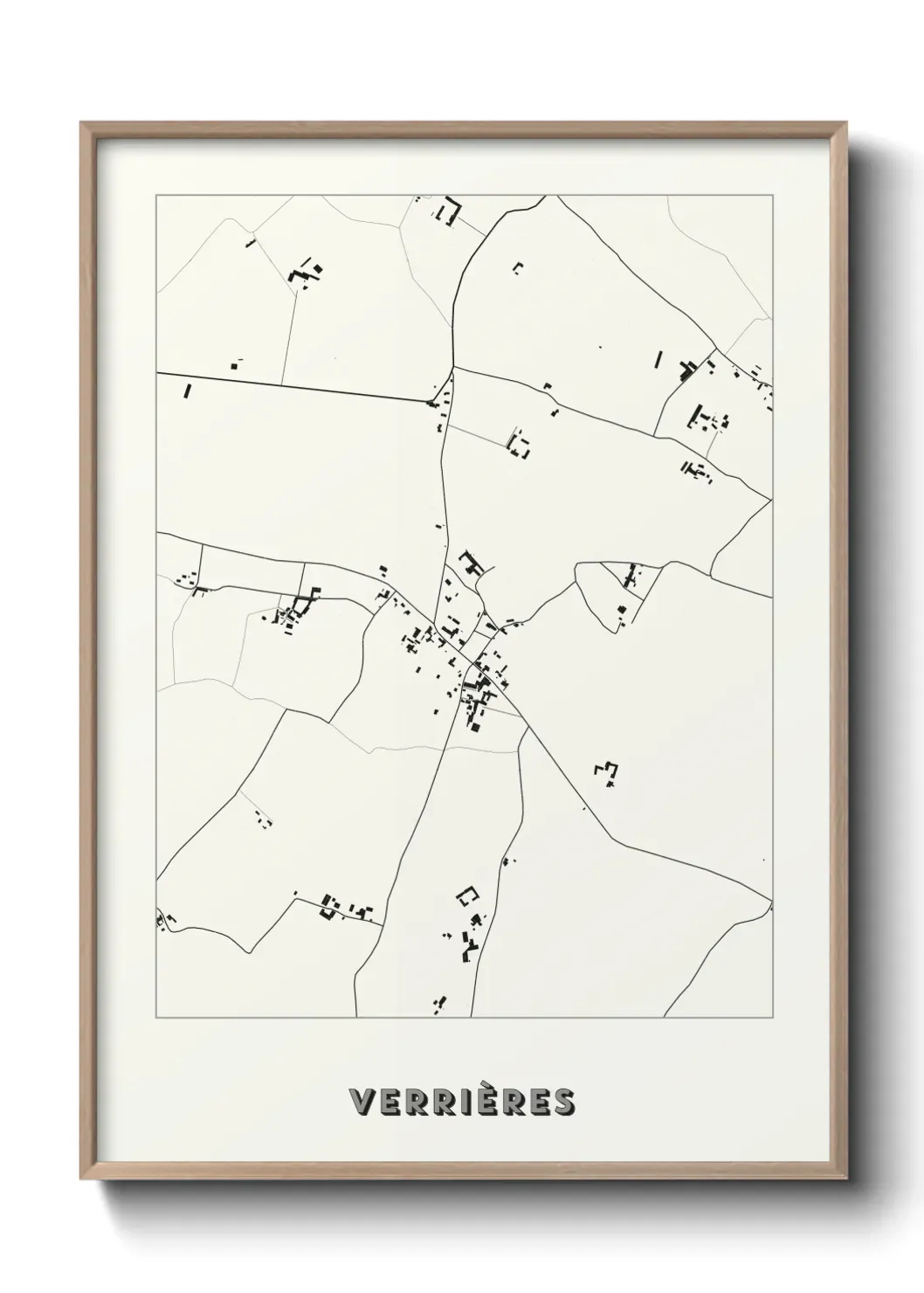 Un poster carte Verrières