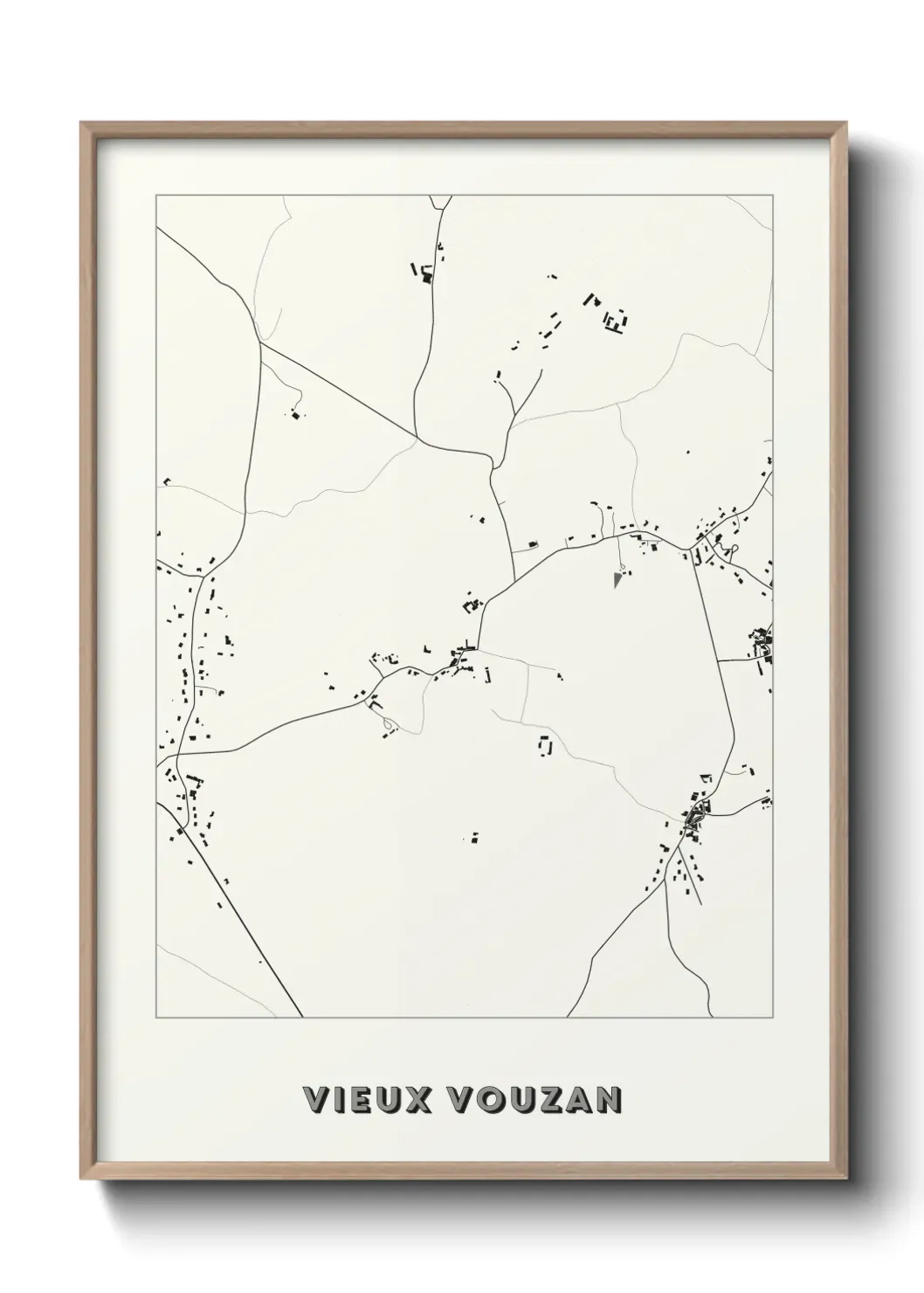 Un poster carte Vieux Vouzan