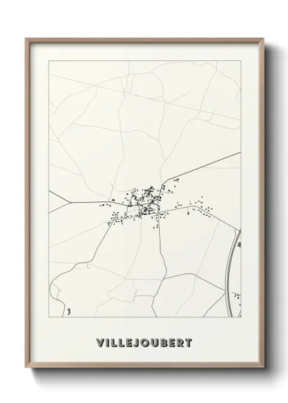 Une affiche de carte sur Villejoubert