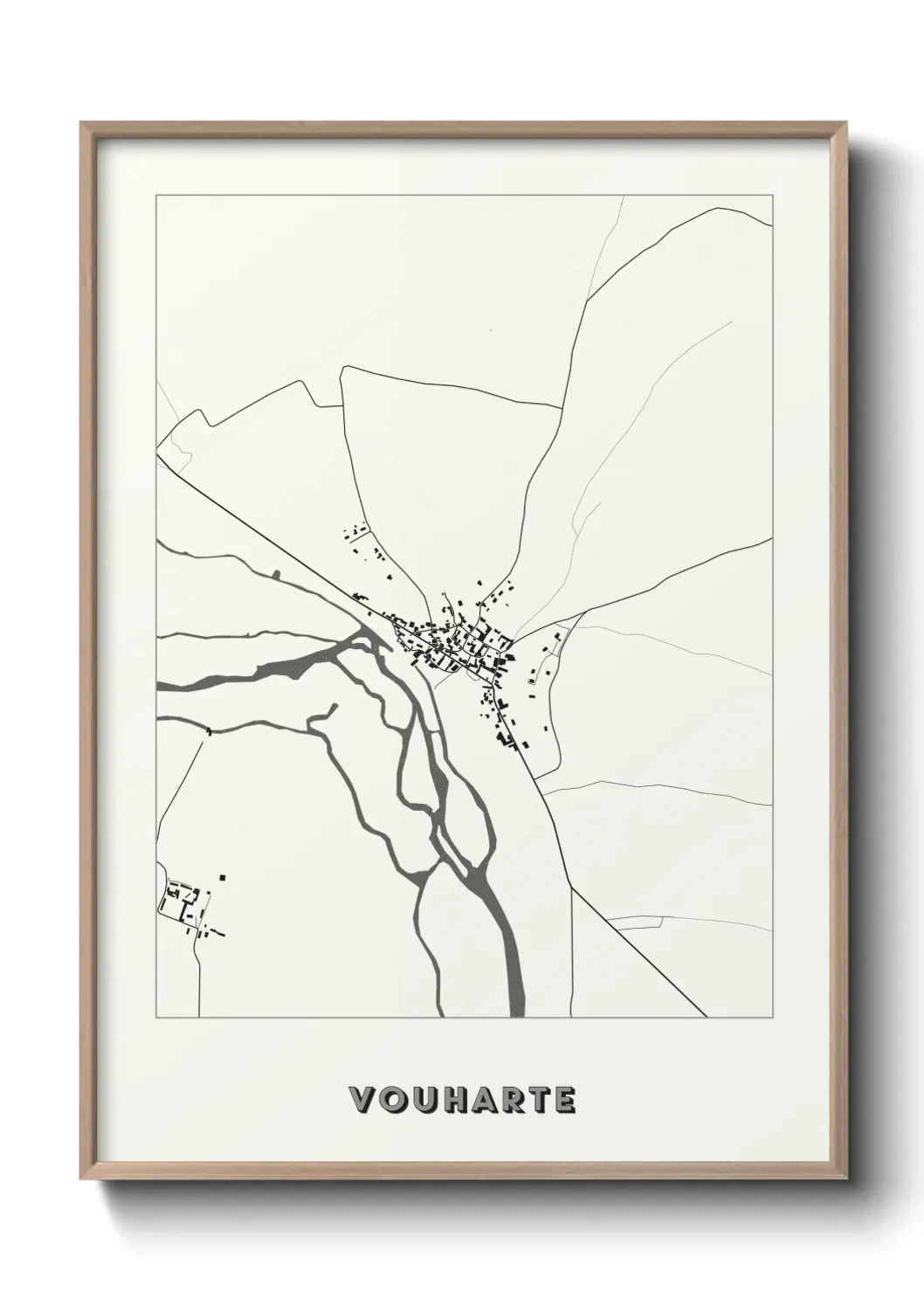 Un poster carte Vouharte