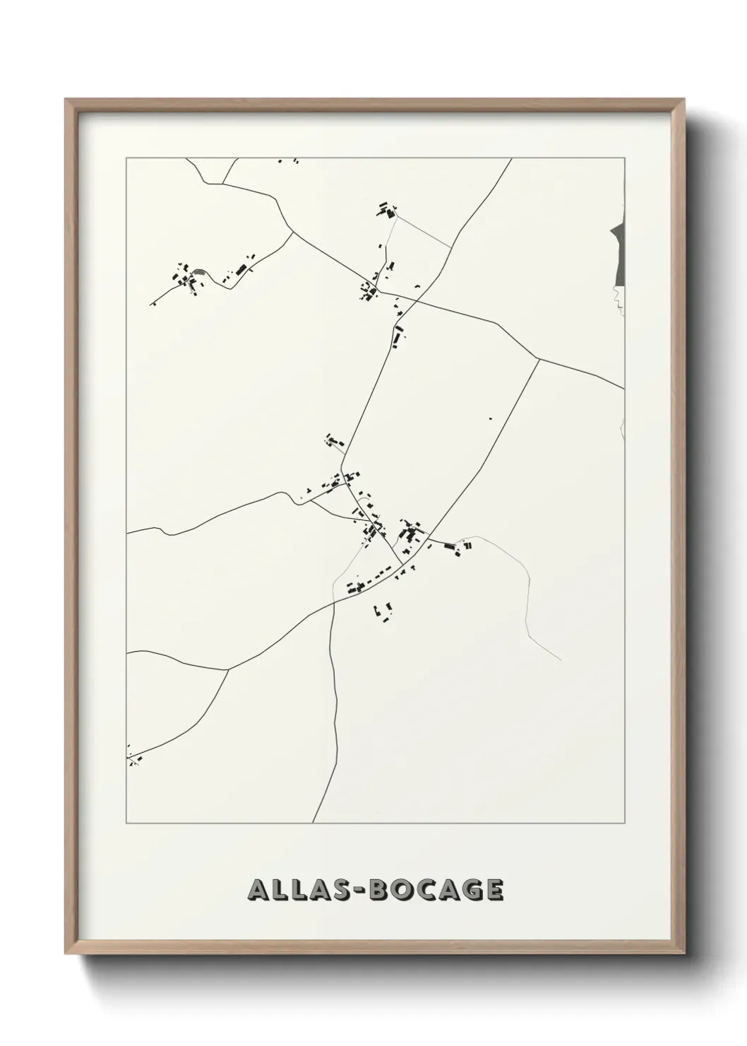Un poster carte Allas-Bocage