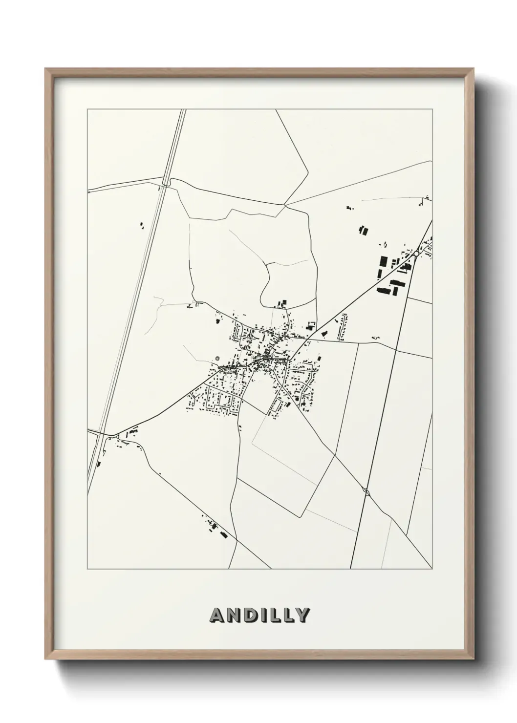 Un poster carte Andilly