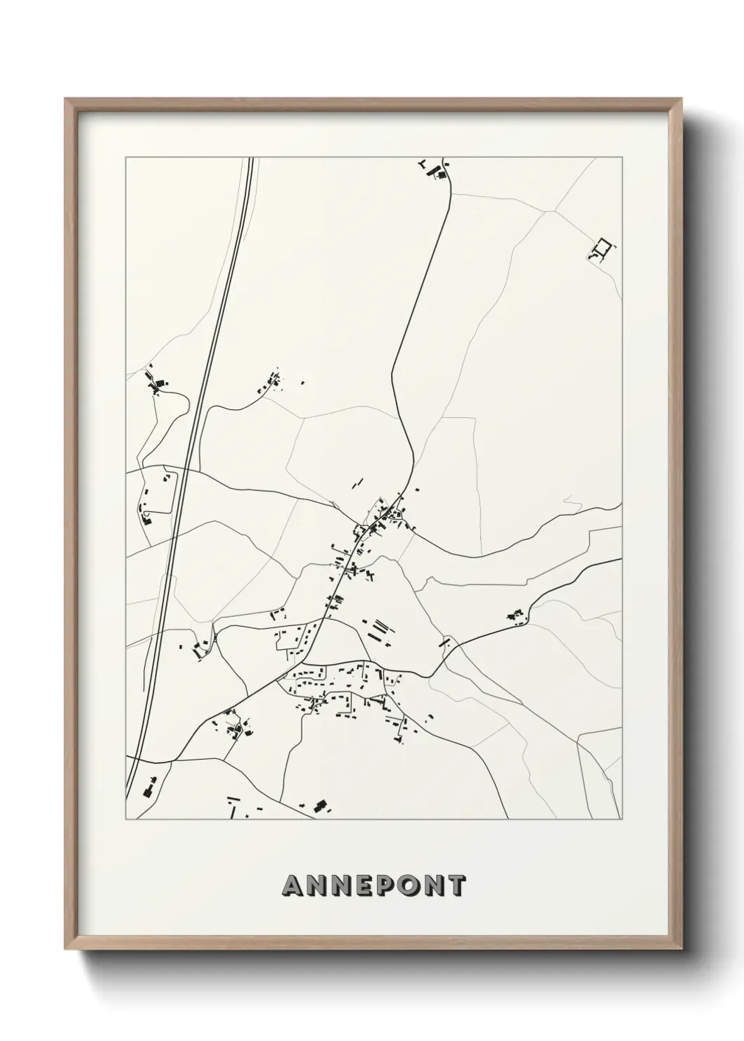 Un poster carte Annepont