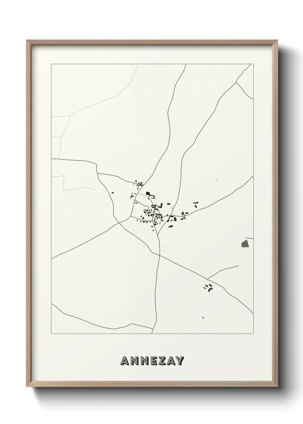Un poster carte Annezay