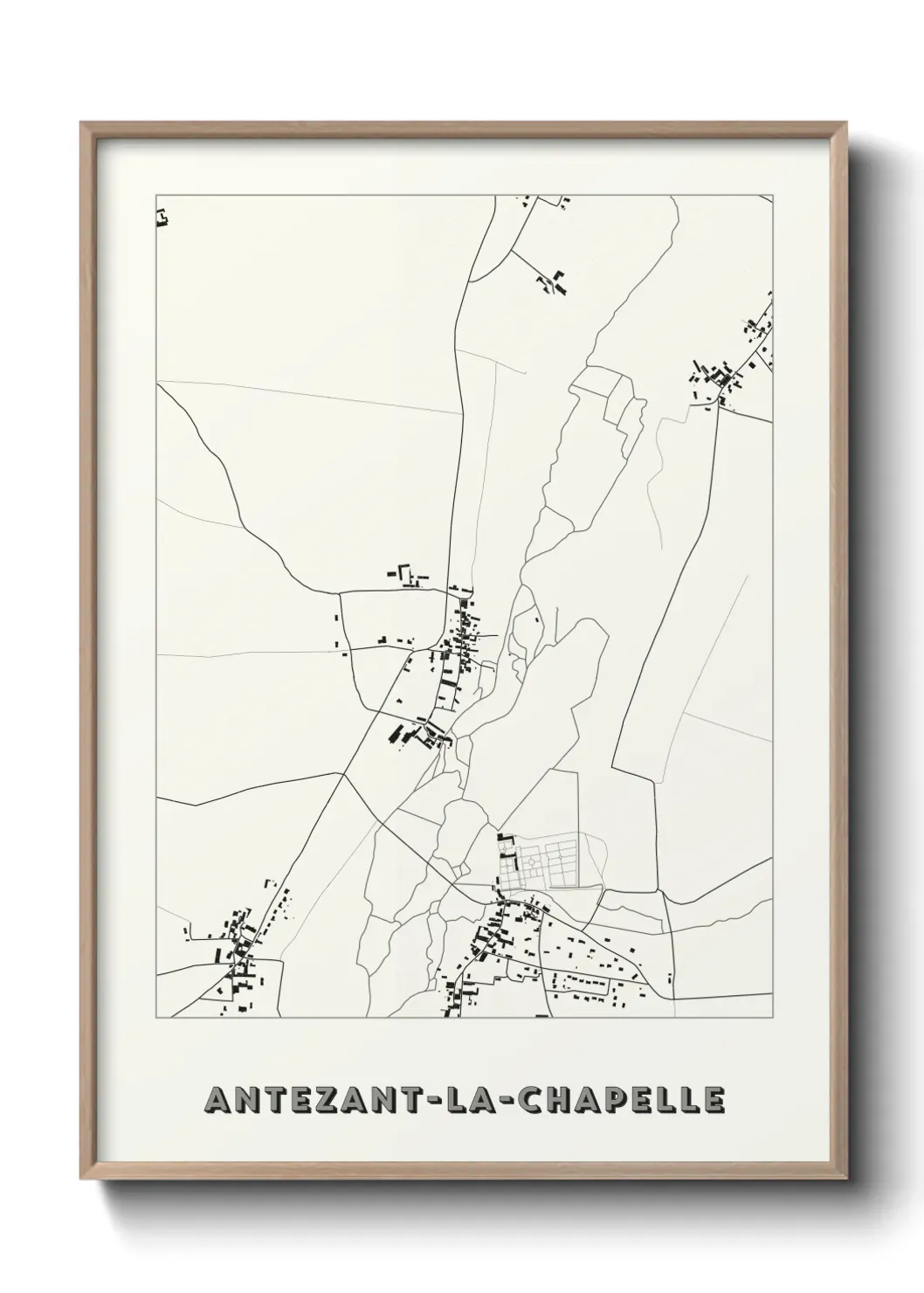 Un poster carte Antezant-la-Chapelle