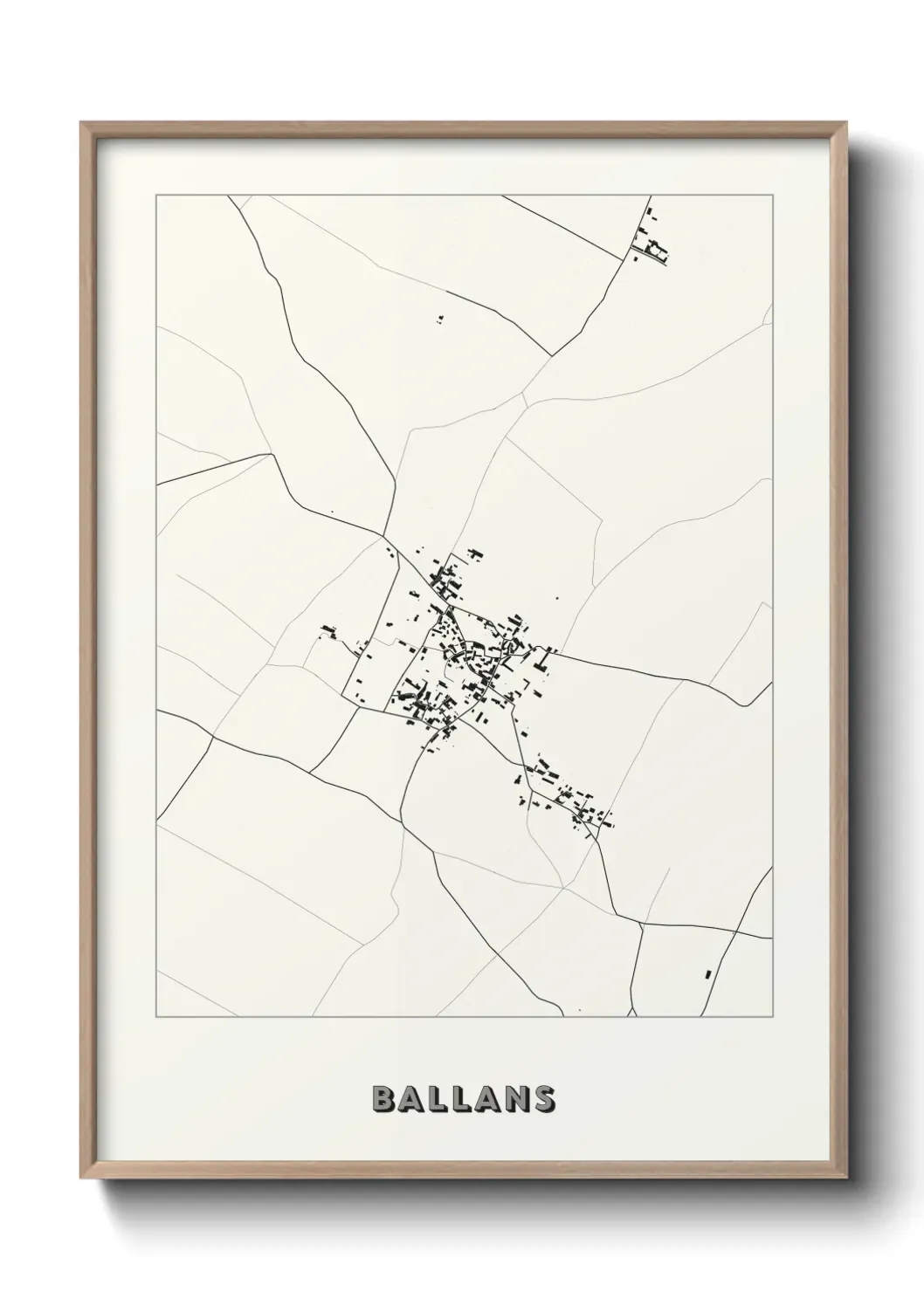 Un poster carte Ballans