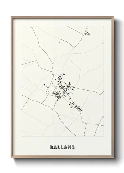 Une affiche de carte sur Ballans