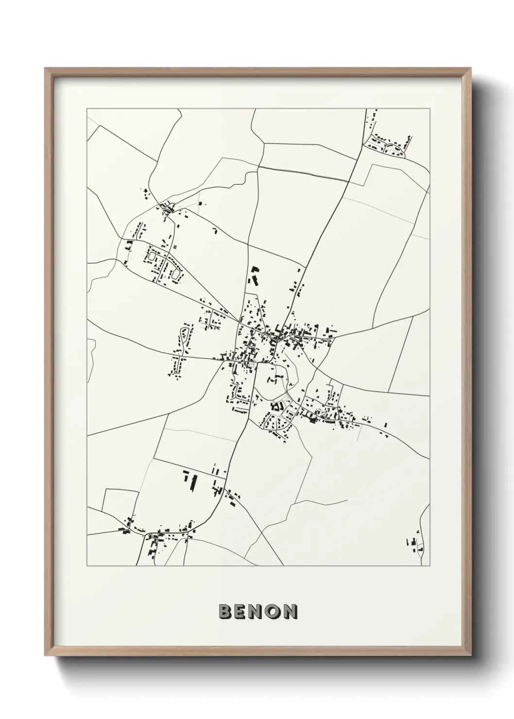 Un poster carte Benon