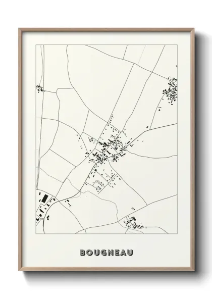 Une affiche de carte sur Bougneau