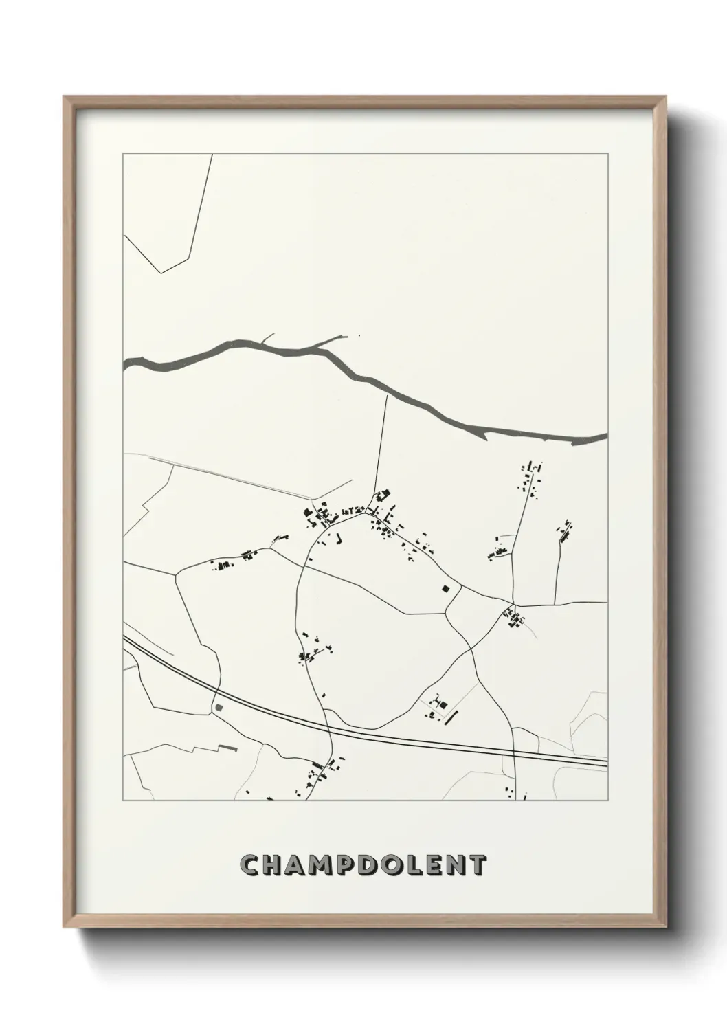 Un poster carte Champdolent