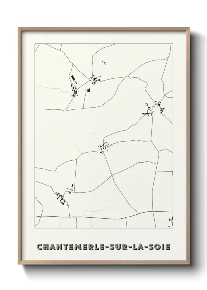 Une affiche de carte sur Chantemerle-sur-la-Soie