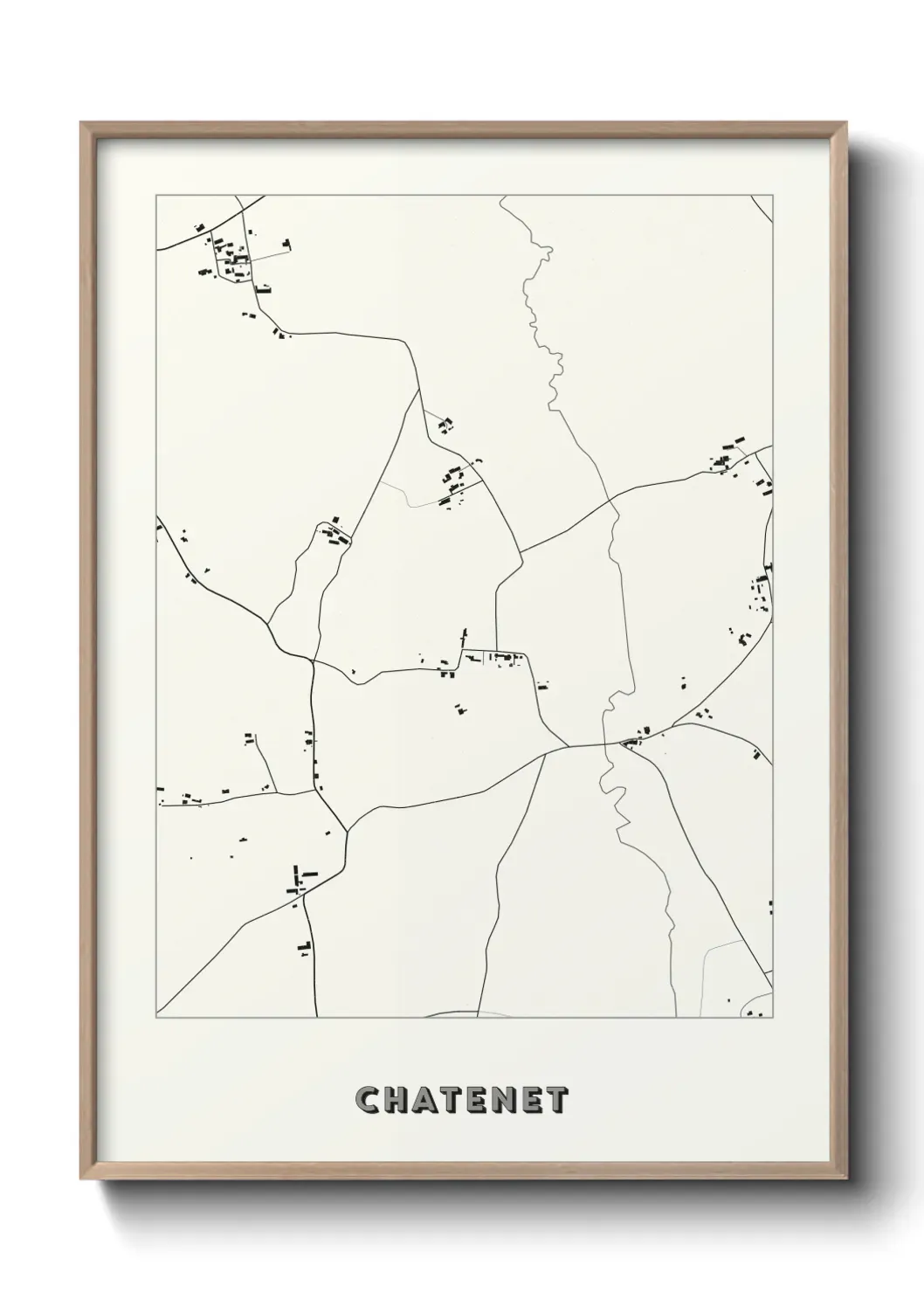 Un poster carte Chatenet
