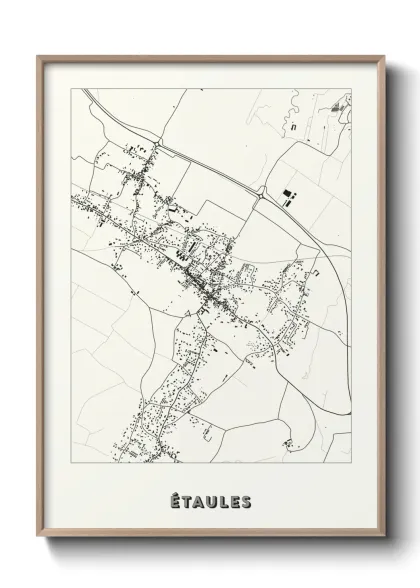 Une affiche de carte sur Étaules