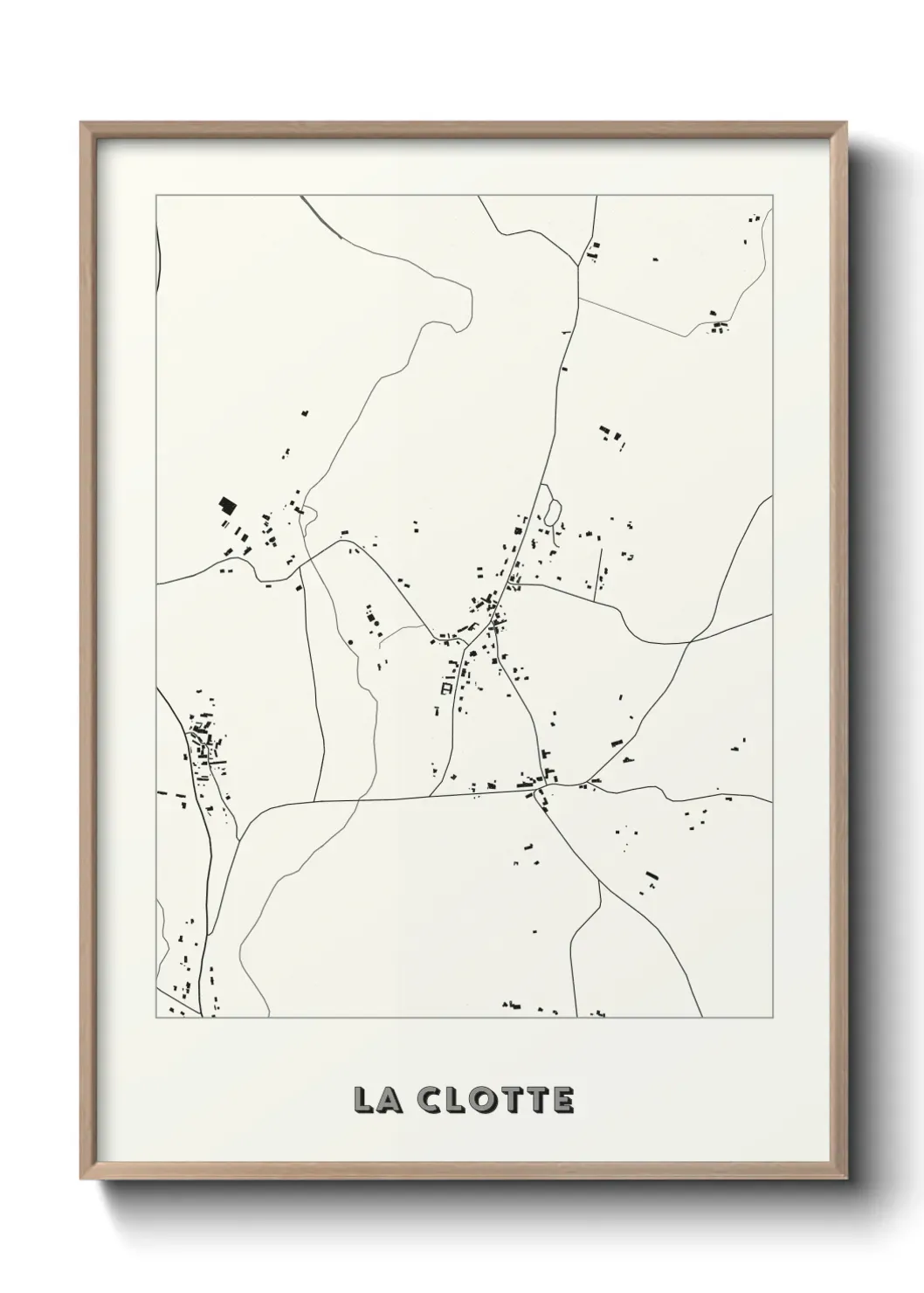 Un poster carte La Clotte