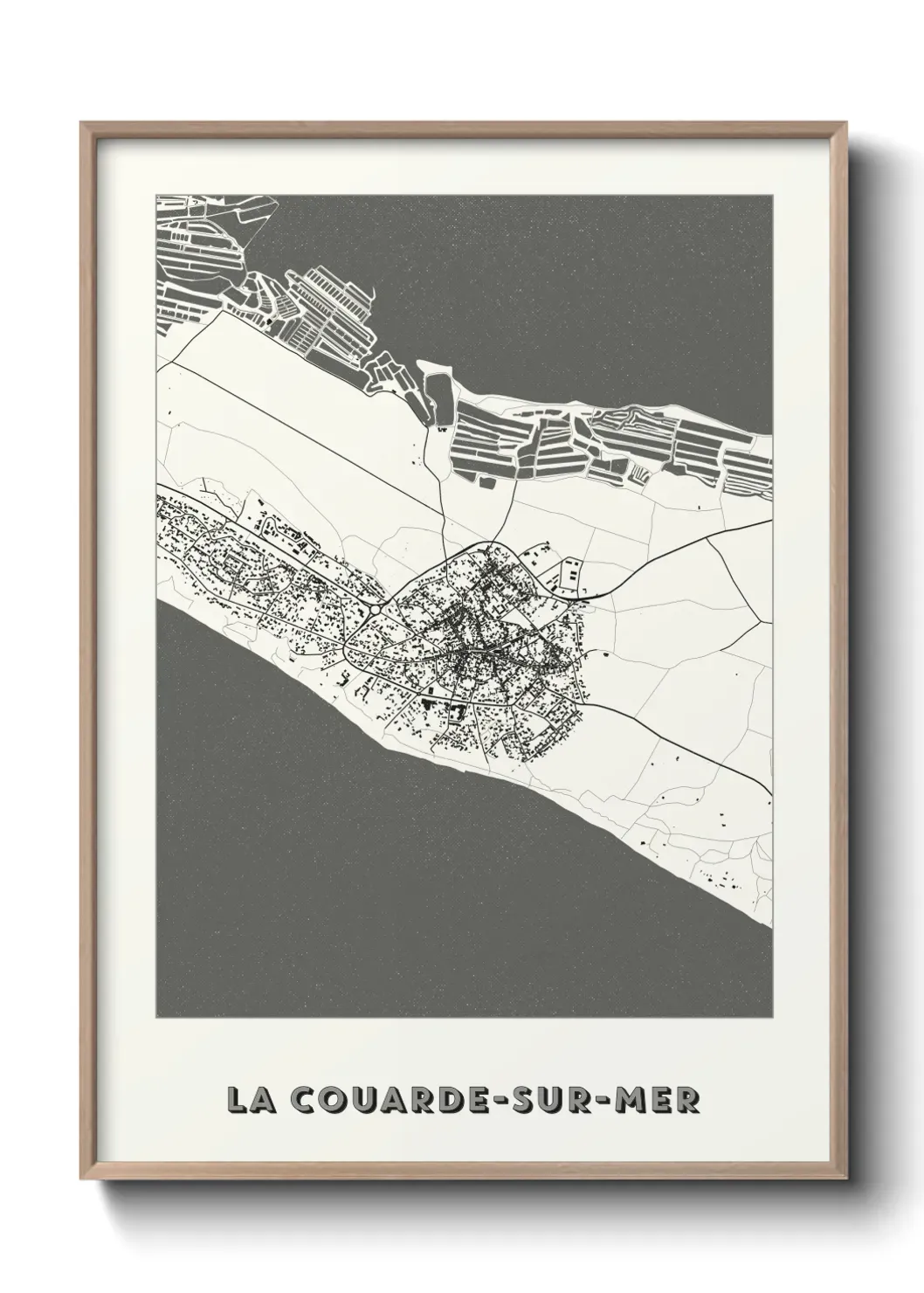Un poster carte La Couarde-sur-Mer