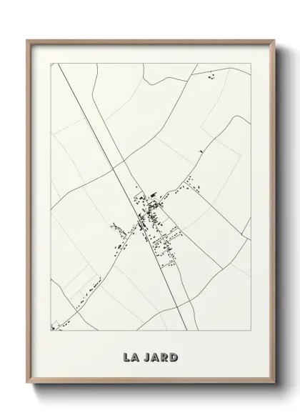 Une affiche de carte sur La Jard