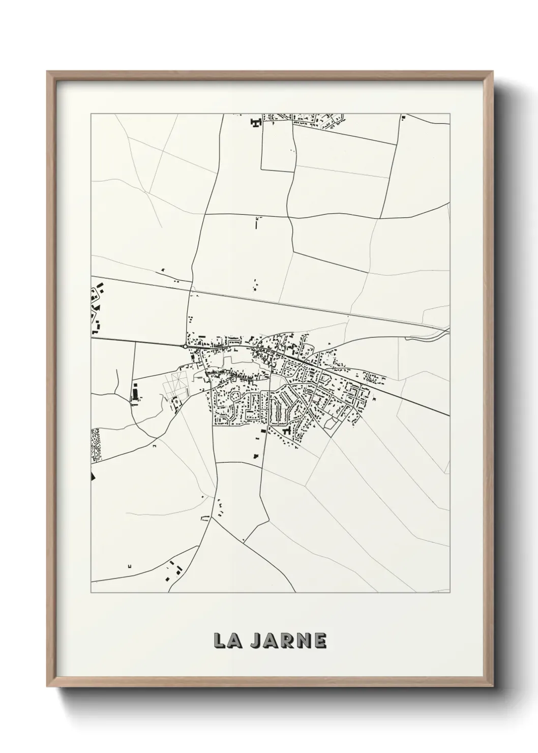 Un poster carte La Jarne