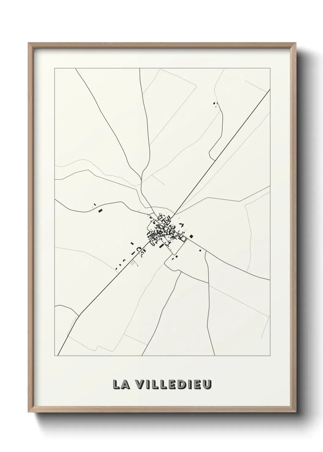 Un poster carte La Villedieu