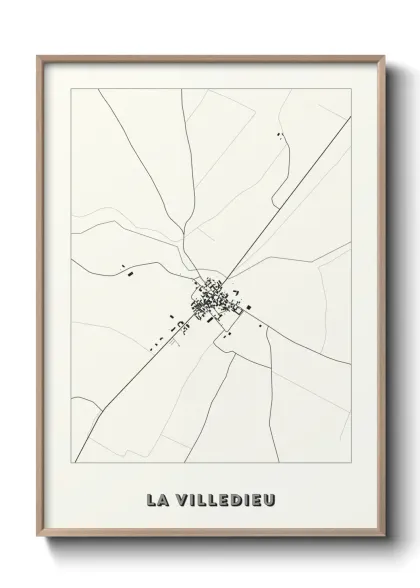 Une affiche de carte sur La Villedieu