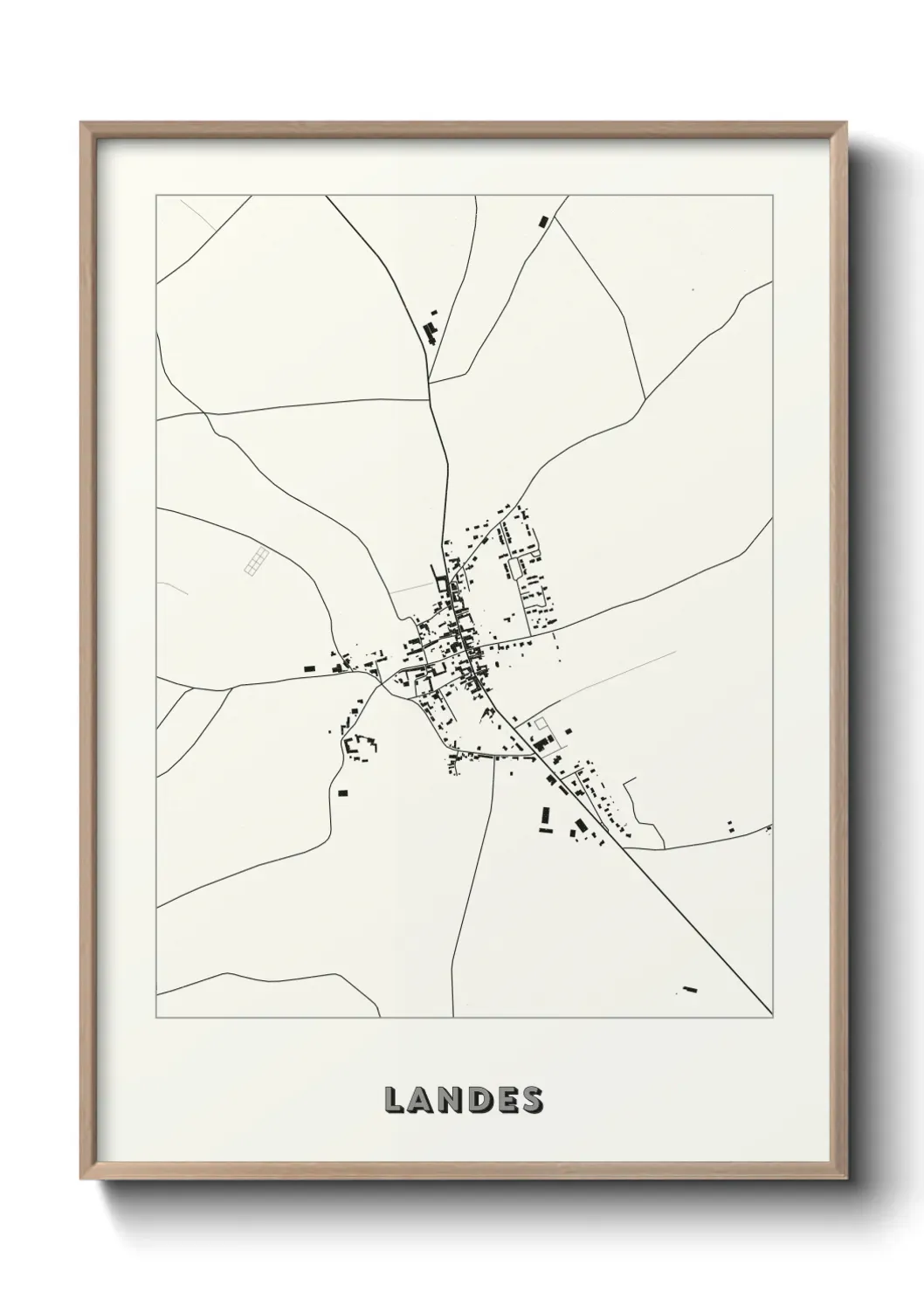 Un poster carte Landes