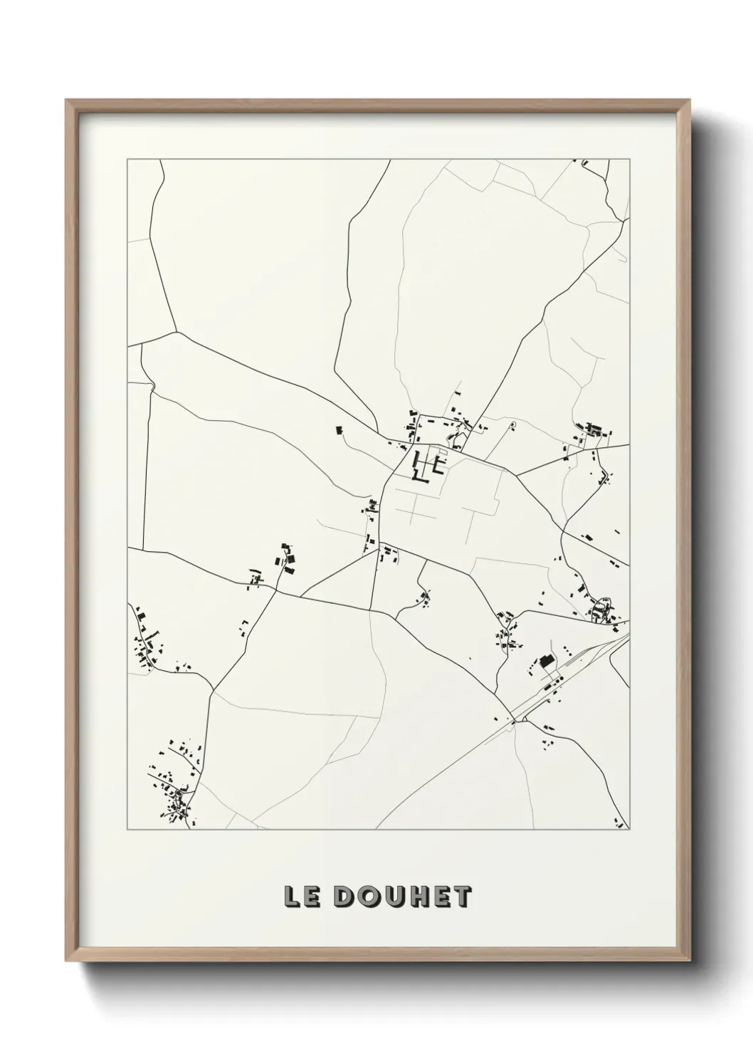 Un poster carte Le Douhet