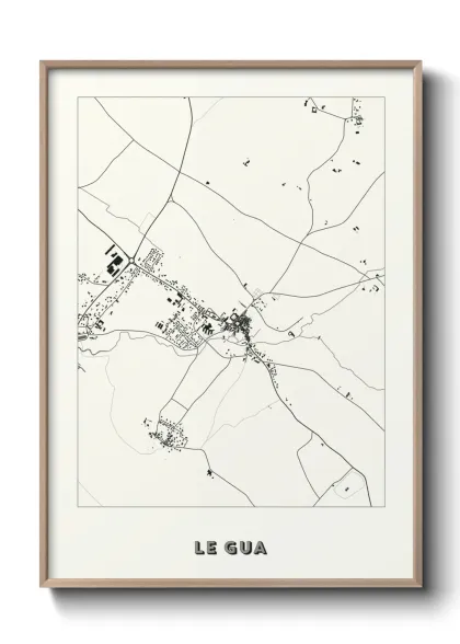 Une affiche de carte sur Le Gua