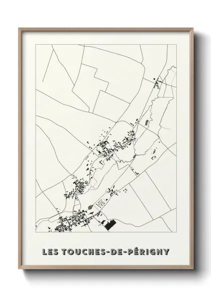 Une affiche de carte sur Les Touches-de-Périgny