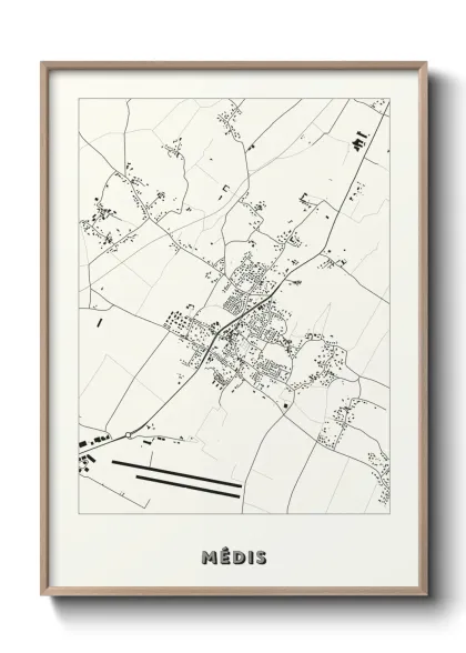 Une affiche de carte sur Médis