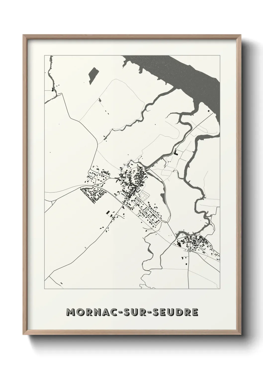 Un poster carte Mornac-sur-Seudre