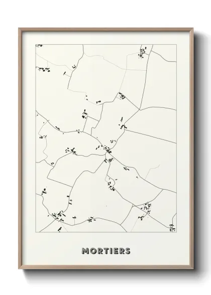 Une affiche de carte sur Mortiers