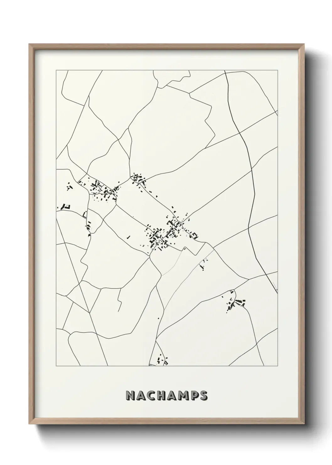 Un poster carte Nachamps