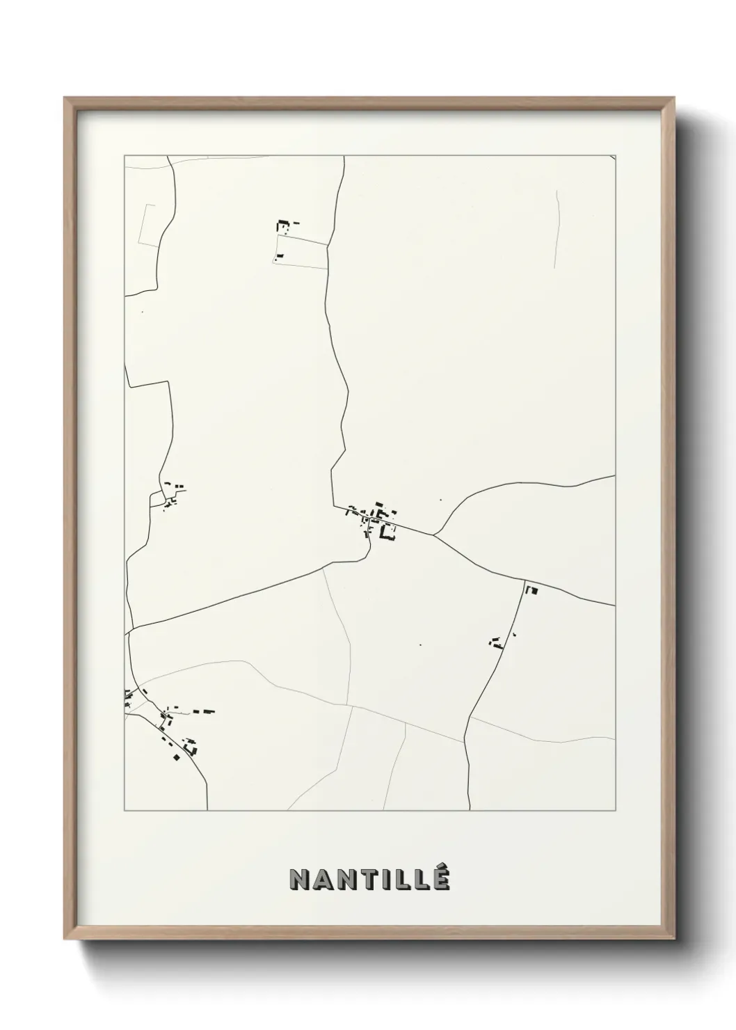Un poster carte Nantillé