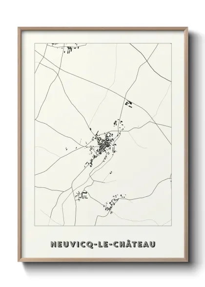 Une affiche de carte sur Neuvicq-le-Château